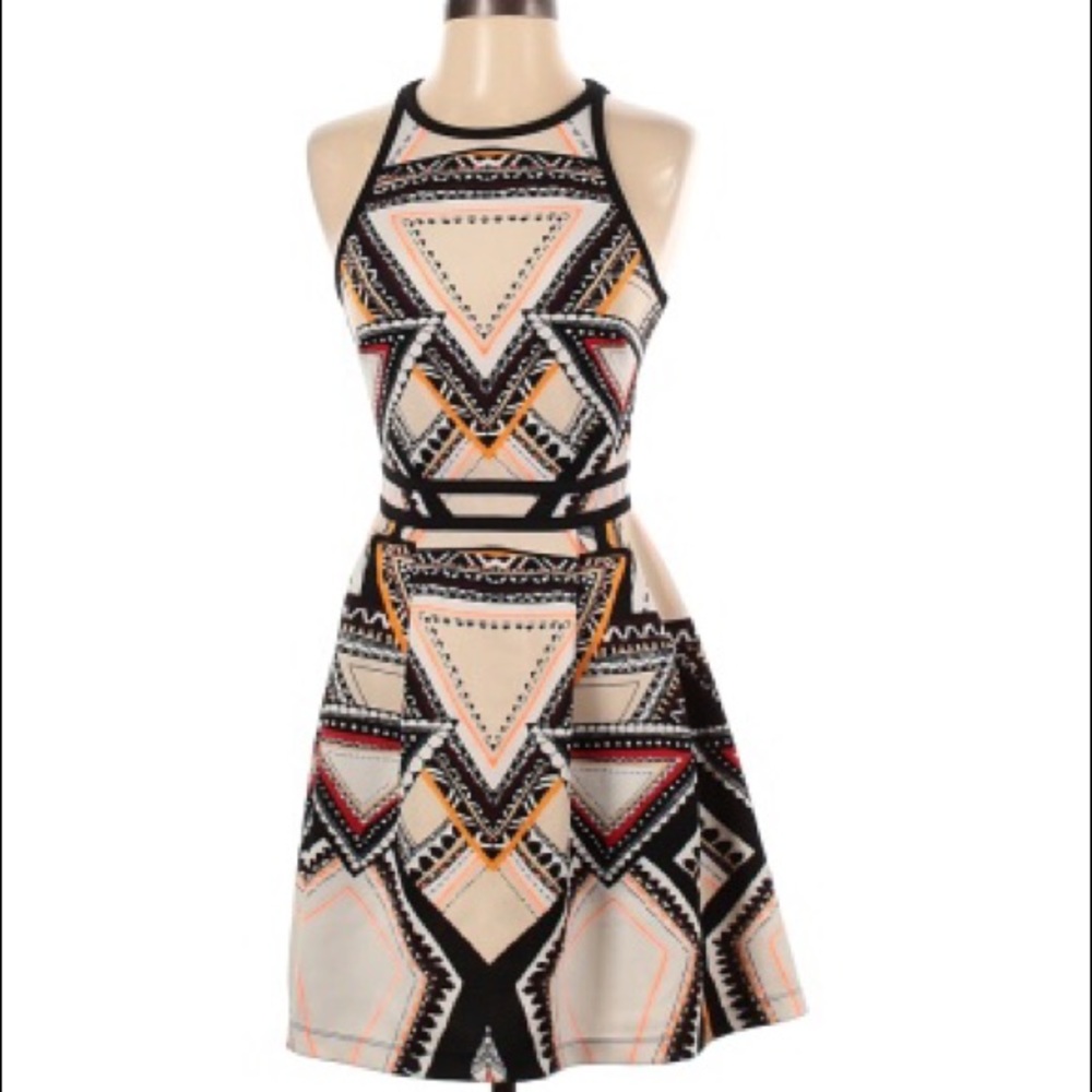 Mossimo Supply Co. Fit and Flare geometric pattern dress